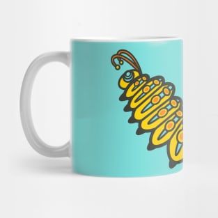 RETRO BUGS CATERPILLAR Cute Friendly Graphic Cartoon Bug - UnBlink Studio by Jackie Tahara Mug